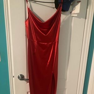 Red silky dress , slip dress. New worn only once